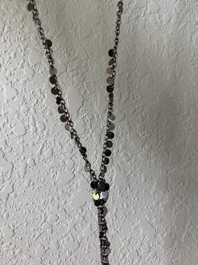 J. Crew Silver-Tone Sequin Lariat Necklace
